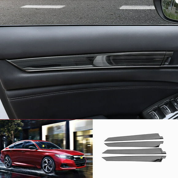 Suitable for black titanium alloy interior door panel cover decorative strip of for Honda for Accord 2018-2022-