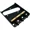 Black, variant on AxLabs Tele-Style Steel Plate Bridge with Vintage Saddles Nickel