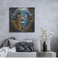 thumbnail image 3 of Luxe Metal Art 'Buffalo Bison' by Pedro Gavidia Metal Wall Art, 36" x 36", 3 of 8