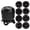 Black, variant on USB‑C Portable Holiday Pattern Projector Light Rotating Decor Lamp With 8 Replaceable Themed Pattern Discs For Home Party Ambient Decoration(Black-10.5x9cm)