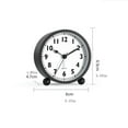 thumbnail image 2 of Reloj despertador redondo, silencioso, pequeño, con luz nocturna y funciona con pilas., 2 of 2