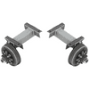 Flexiride 7000 lb Adjustable Torsion Half Axle - (Pair) - 12" Electric Brake Drums And Brake Assemblies (Unassembled)