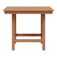 thumbnail image 2 of WestinTrends Ashore Outdoor HDPE 36" Square Patio Dining Table with Umbrella Hole, Teak, 2 of 11