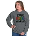 thumbnail image 3 of Two Brides Better Than One LGBT Pride Women Crewneck Sweatshirt Brisco Brands S, 3 of 6