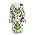 thumbnail image 1 of Pijama familiar de Navidad Grinc-h - Albornoz a juego de franela estampada, absorbente y de secado rápido, de algodón, talla XXL., 1 of 5