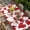 Bright Red White, variant on Valentine's Day Table Cloths for 3 Foot Rectangle Tables, White Heart Love Red Modern Minimalist Patio Waterproof Elastic Fitted Tablecloths, Washable Rectangular Table Cover for Camping