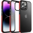 thumbnail image 6 of Casus Frosted Matte Silicone Frame Shockproof Case for Apple iPhone 14 Plus - Red, 6 of 6