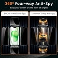 thumbnail image 3 of REJODA-2 Pack 4 Way 360° Privacy Screen Protector for iPhone 15/iPhone 16, Horizontal and Vertical All Around Anti-Spy 9H Tempered Glass Film, Scratch Resistant, Zero Bubbles, Face ID Sensitive, 3 of 4