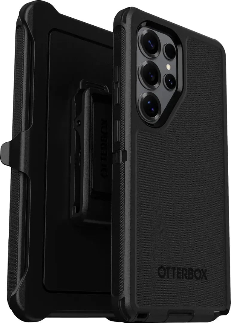 OtterBox Defender Pro Case Black for Samsung Galaxy S25 Ultra, DefenderCaseBlackSamGalS25Ult