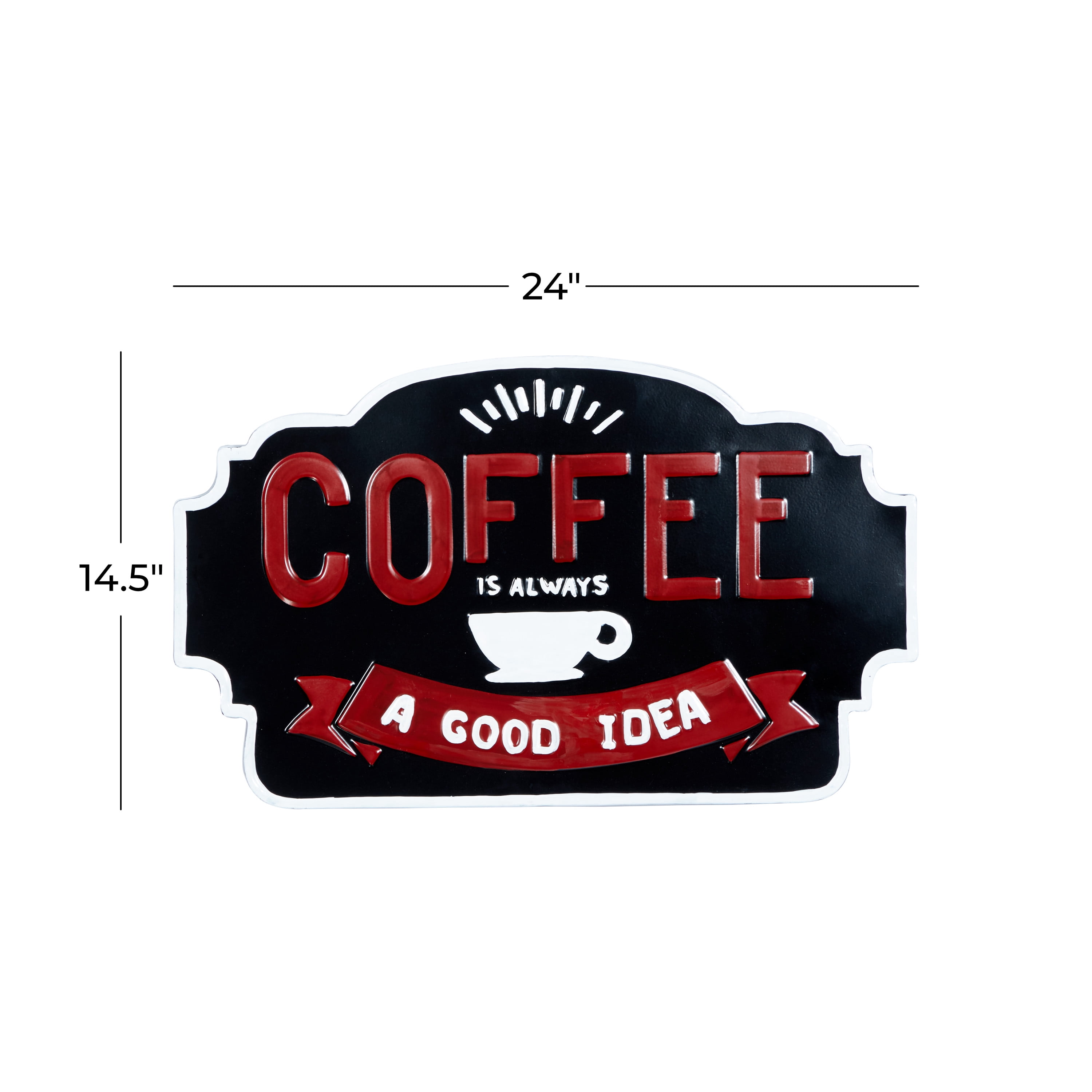 DecMode Black Metal Farmhouse Wall Decor