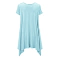 thumbnail image 2 of MBJ WT1110 Womens Short Sleeve Side Panel Loose Fit Tunic Top XL AQUA, 2 of 3