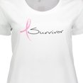 thumbnail image 4 of Inktastic Breast Cancer Survivor Pink Ribbon Women's Plus Size T-Shirt, 4 of 5