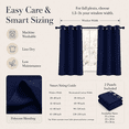 thumbnail image 6 of Lapalife 2 Panel Blackout Kitchen Curtains, Grommet Short Window Curtains for Kitchen Bathroom Cafe, Navy Blue, 33"x 36", 6 of 8
