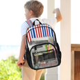thumbnail image 2 of Iauyy Clear Backpack Heavy Duty PVC Transparent Backpack for College Workplace, Three-color Vertical Stripes, 2 of 8