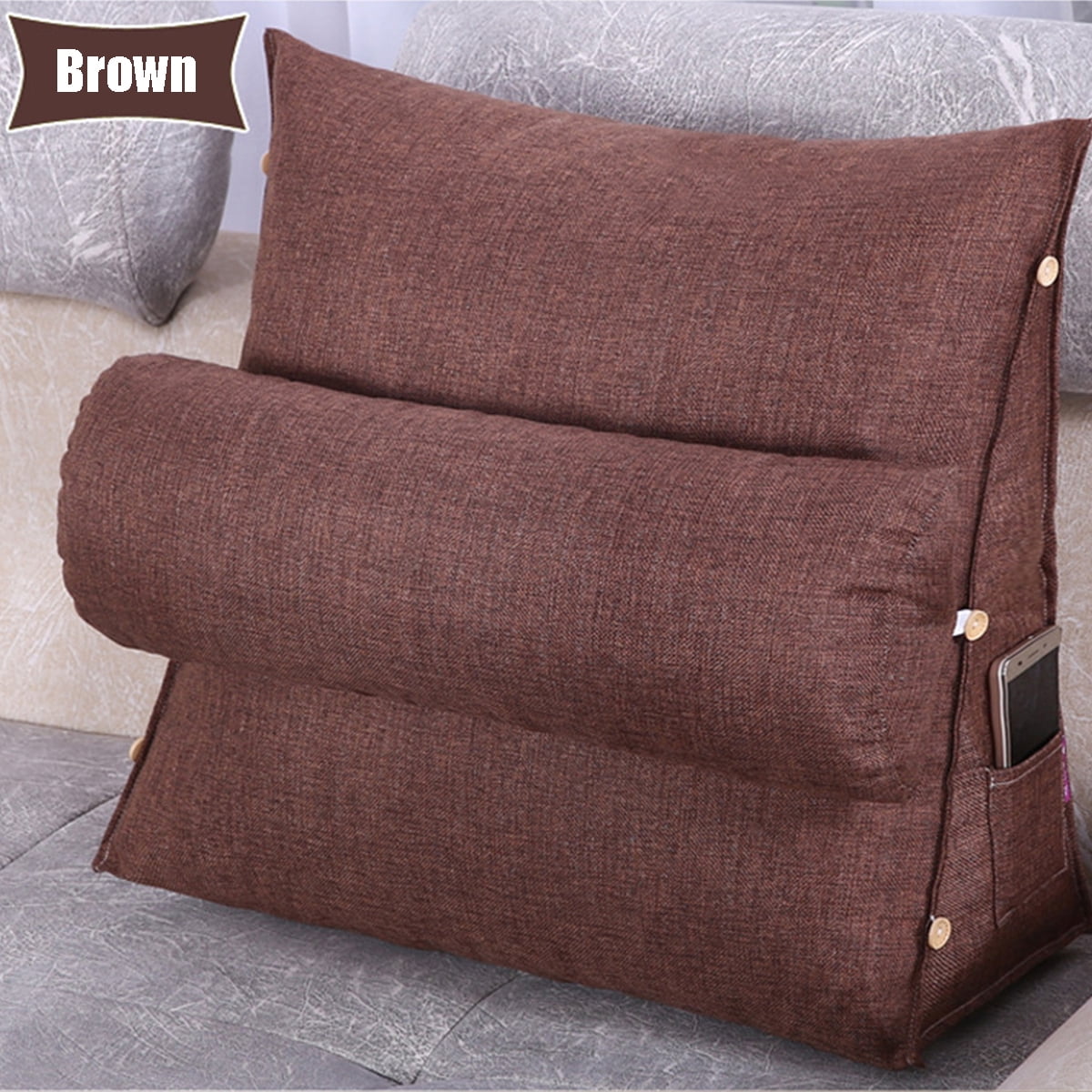 Adjustable Back Wedge Cushion Pillow Sofa Bed Office Chair Rest Waist