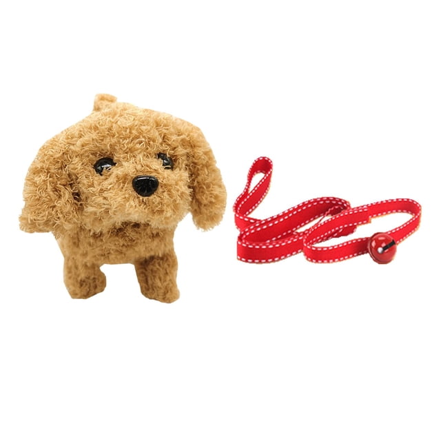 Juguete electrónico para perros que camina, realista, interactivo, suave al tacto, divertido para niños y niñas. Osito de peluche