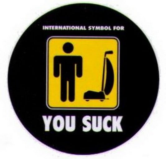 International Symbol For You Suck 