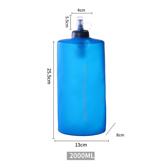 Collapsible 2000ML Sports Water Bottle Leak-Proof & Portable!