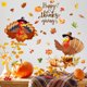 thumbnail image 1 of RKSTN peel and stick wallpaper Wall Decal Thanksgiving Wall Decoration Turkey Decal Maple Leaf Wall Decor Home Window Living Room Bedroom, 1 of 5