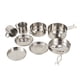 thumbnail image 4 of Paquete de 8 utensilios de cocina para acampar al aire libre 410 Acero inoxidable Backpacking Backpacking Potes PANTENCIAS DE CAZA Pesca Barbacoa Cocina Conjunto de tazas Inevent OD012027-00B, 4 of 7