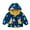 Navy, variant on famuka Toddler Reversible Jacket Little Boy Girl Hooded Windbreaker Casual Outerwear