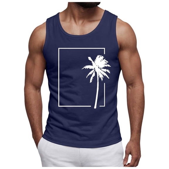 XZNPDUCQ Men's Tank Tops Quick Dry Workout Swim Beach Shirts Sleeveless Shirts for Bodybuilding Gym Fitness Training M,Dark Blue