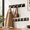Black Gold, variant on 2 Pack Wall Mounted Coat Rack 5 Foldable Hooks Black