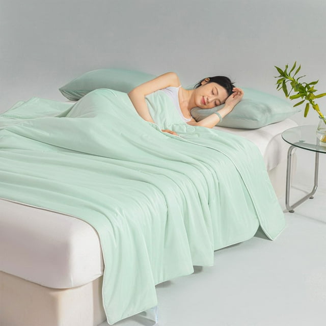 Tyidzon Bedding Cool Feeling Skin Friendly Solid Color Washed Cotton Summer Breathable Comforter