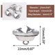 thumbnail image 4 of Clavos de tachuela de muebles de 22 mm de diámetro, pin de empuje de cabeza redonda, tono plateado, 50pcs, 4 of 7