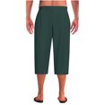thumbnail image 6 of DayScoop Mens Pants Summer Trousers Fashion Casual Solid Color Home Sleepwear Thin Straight Leg Elastic Waist Drawstring Pocket Capri Pants, 6 of 6