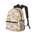 thumbnail image 2 of Haiem Tropical Pink Flamingo Pineapple Lightweight Backpack for School, Classic Basic Water Resistant Casual Daypack for Travel with Bottle Side Pockets, 2 of 8