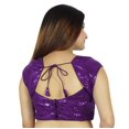 thumbnail image 3 of Crop-Top Purple Ready-Made Stitched Ethnic Women Wear Dense Sequins Blouse, 3 of 3