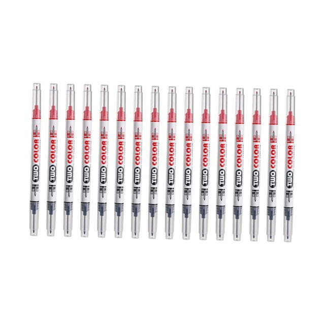 arctrm 16 Pcs Marqueurs à Pointe Longue Outils de Marquage Double Tête Séchage Rapide Multi-Usage Rouge Noir