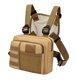 thumbnail image 5 of Bolsa de pecho con múltiples bolsillos, bolsa frontal tipo riñonera, chaleco, bolsa de pecho Caqui, 5 of 9