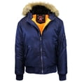 thumbnail image 1 of Men's Heavyweight MA-1 Flight Jacket with Fur Lined Hood, 1 of 5