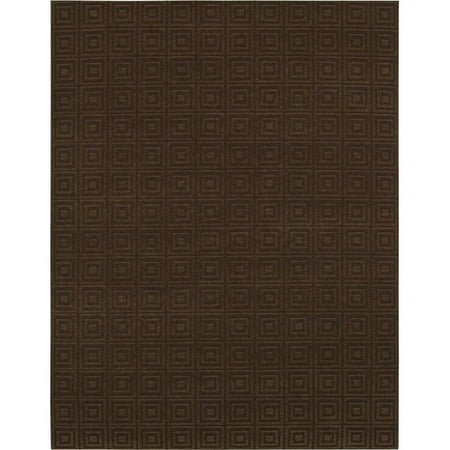 Garden Party Savannah Square House Indoor/Outdoor Rug, Expresso, 8' x 10'4"