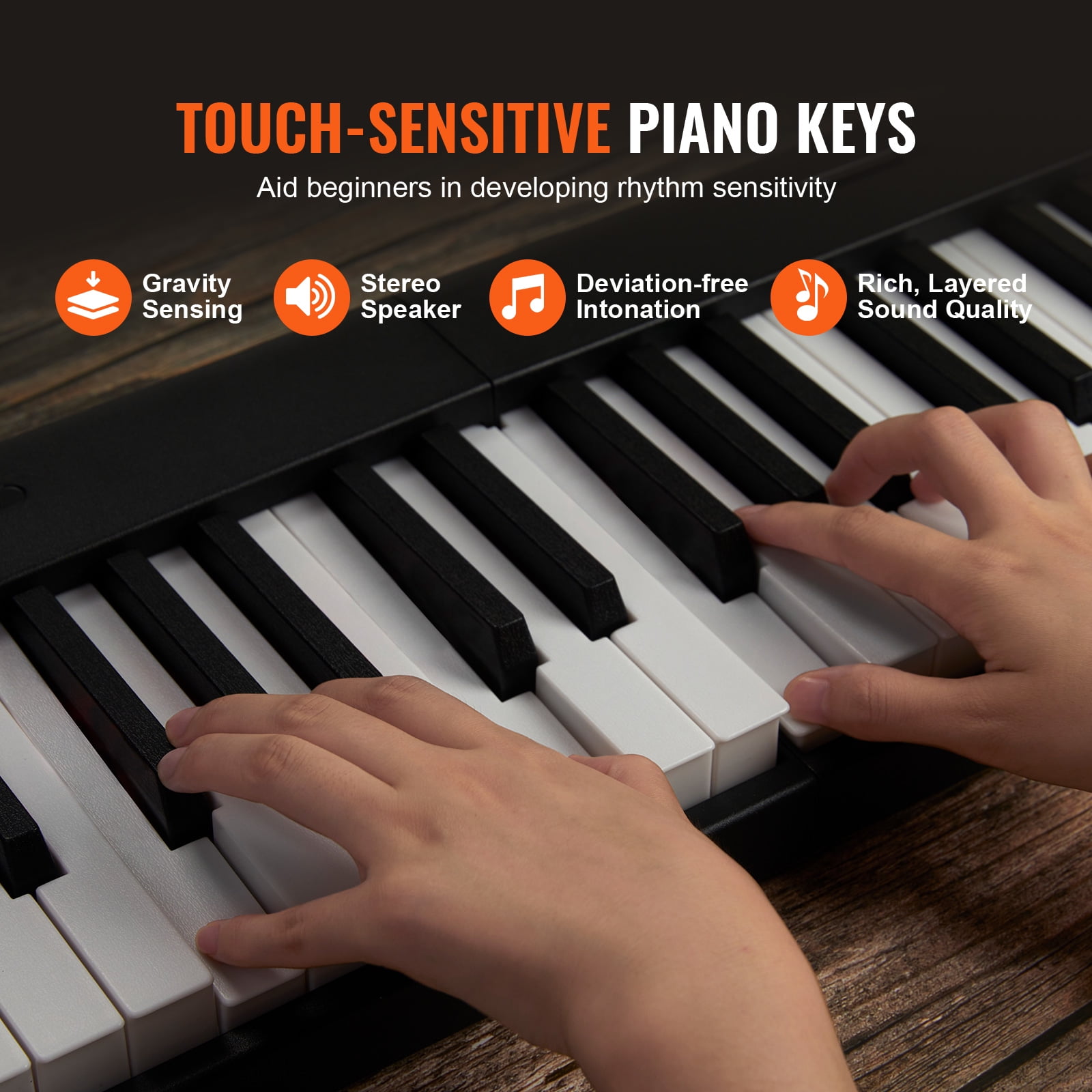 KFFKFF 88 Key Folding Piano Keyboard, Bluetooth & MIDI, Compact Electronic Digital Piano with Stand, Sustain Pedal, Bag, Touch-Responsive Keys, Rechargeable for Novices Teens Adults, Black