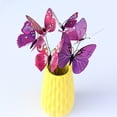 thumbnail image 1 of Artificial Flowers 24PCS PVC Simulation Butterfly Figurines Green Plant Crafts For Flowerpot Garden, 1 of 4