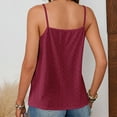 thumbnail image 6 of Tank Tops for Women Camisole Lace Elegant Solid Color With Floral Embroidery Blouse For Ladies Stretch Slim Undershirt, 6 of 9