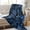Deep Blue Flower, variant on Plush Blankets Soft Glowing Throw Soft Cozy Blankets For Couch Bed Travel Office Camping Floral Antique Style