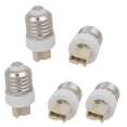 thumbnail image 1 of Unique Bargains 5 Pcs E27 to G9 Extender Adapter Converter Bulb Socket Holder White, 1 of 1
