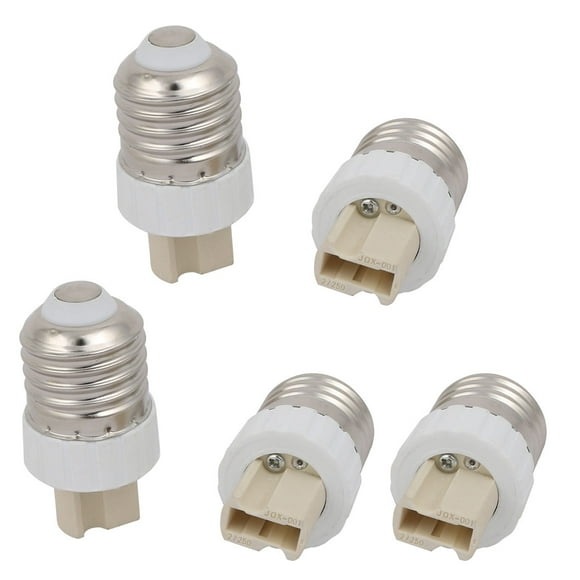 Unique Bargains 5 Pcs E27 to G9 Extender Adapter Converter Bulb Socket Holder White