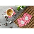 thumbnail image 3 of Maltese Hearts Love and Valentines Day Portrait Foam Coaster Set of 4, 3 of 3