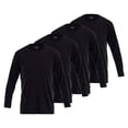 thumbnail image 1 of GÖTZBURG Camisa de manga larga para hombre, pack de 4 - algodón, manga larga, unicolor Negro XXL, 1 of 4