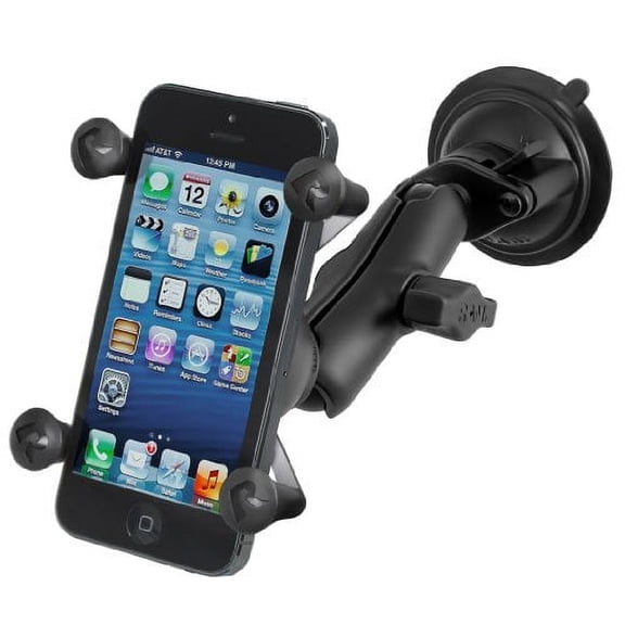 Ram Mount Twist Lock Suction Cup Mount with Universal X-Grip Cell Phone Holder, Black