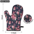 thumbnail image 6 of Cute Oven Mitts,Pioneer Flower Floral Print Pattern Oven Mitt 2-Pack Set,Kitchen Gloves for Oven,Heat Resistant Oven Mitts 7.7"x12", 6 of 7