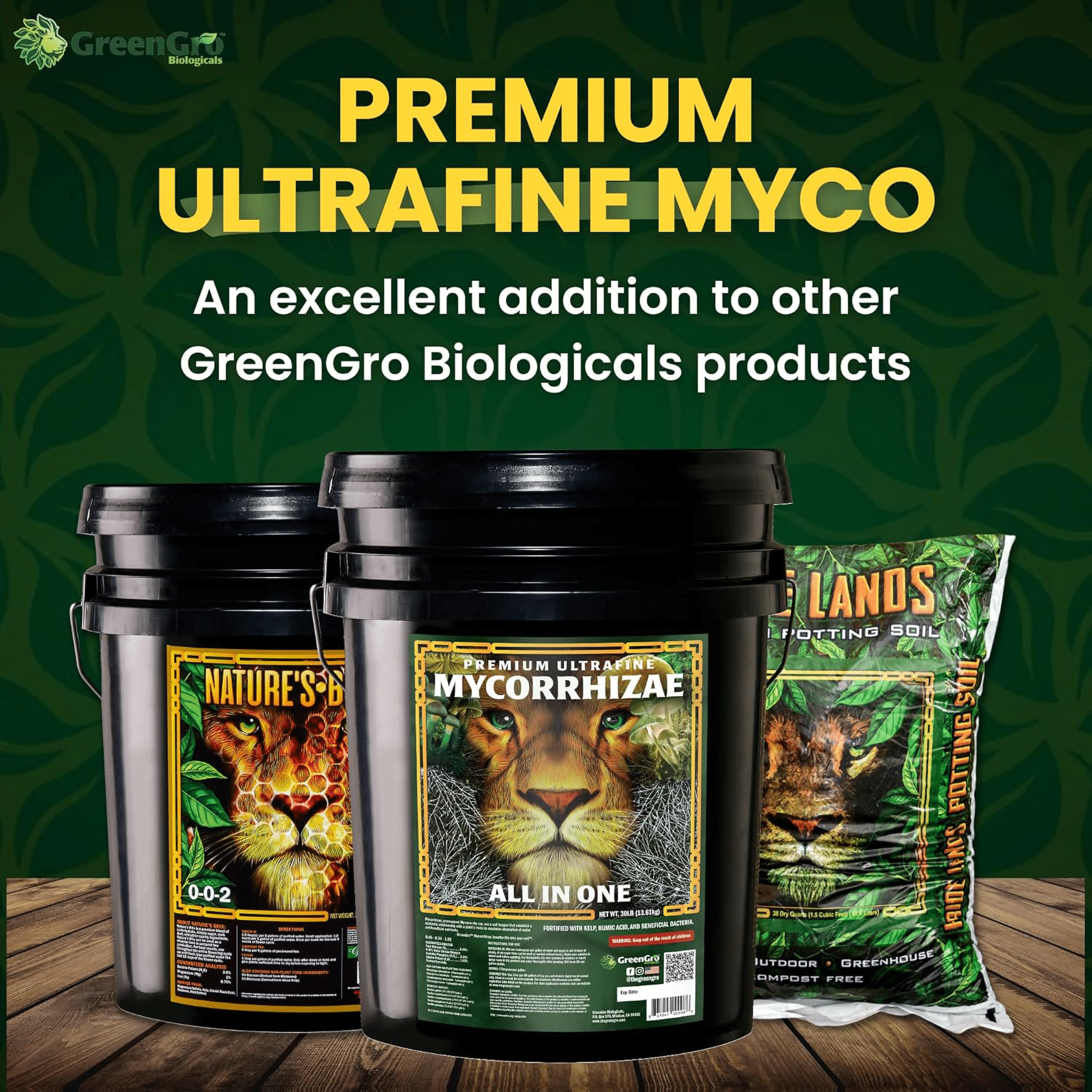 Premium Ultrafine Mycorrhizae - Beneficial Root System Bacteria - 8 oz Jar by GreenGro