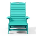 thumbnail image 3 of WestinTrends Malibu Chaise Lounge Outdoor, All Weather Poly Lumber Patio Pool Lounge Chairs with 5 Positions Backrest, Turquoise, 3 of 11