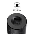 thumbnail image 3 of Unique Bargains 1/2-Inch by 1-Inch 6-Point Impact Socket, CR-V Steel 40mm/1.57''  Length Shallow SAE Sizes, 3 of 5