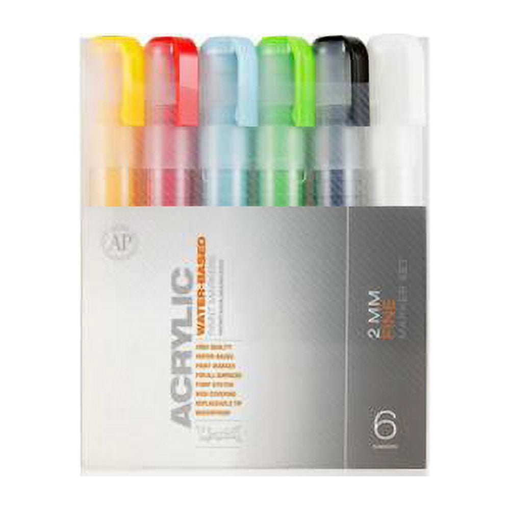 Montana Cans Acrylic Marker Set, Fine, 6-Colors